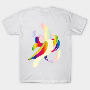 peppy peeled banana in rainbow colors T-Shirt